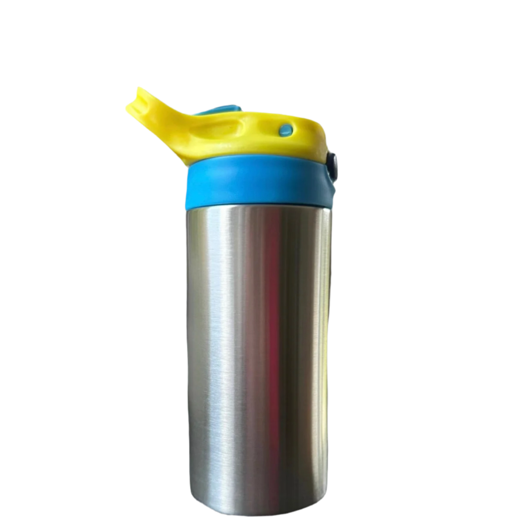 (Design your own) 12oz water bottle kids children steel tumbler mug with lid double wall bottle