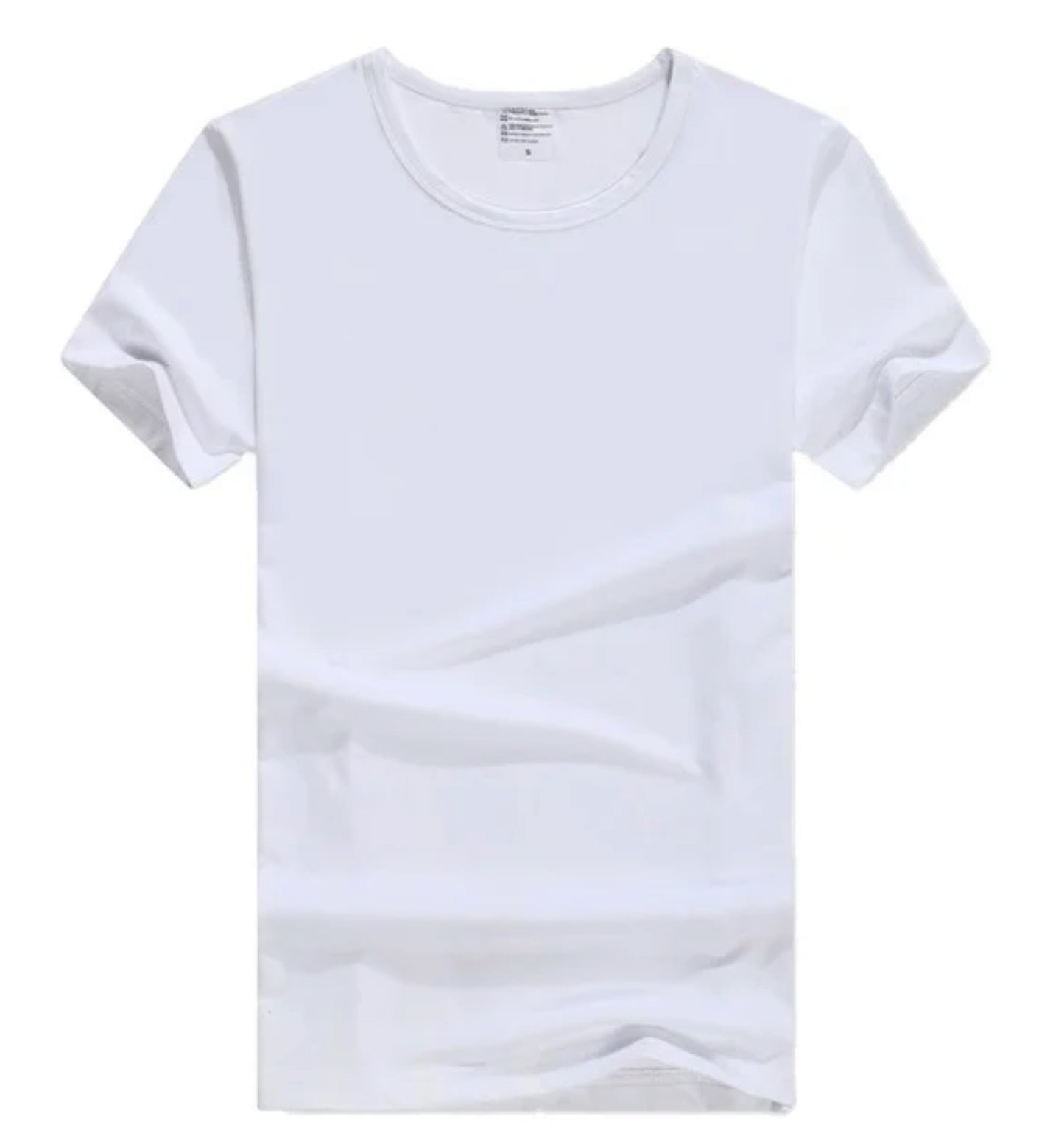 ADD YOUR OWN PICTURE DESIGN AND NAME Unisex White 100% polyester Tshirt cotton feel